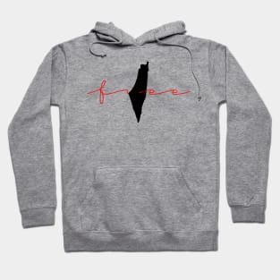 Free + Palestine Map Hoodie